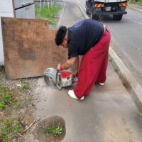 縁石切下げして、駐車場OK！